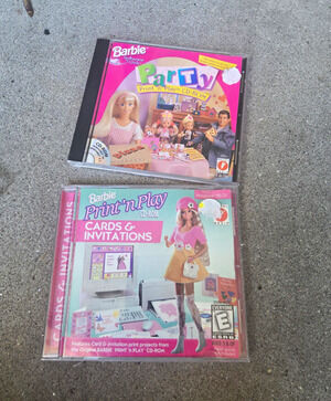 Barbie Print 'n Play Cards & Invitations CD-ROM for Windows 3.1/95